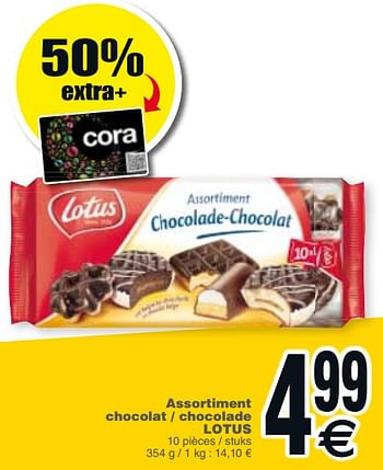 Promoties Assortiment chocolat - chocolade lotus - Lotus Bakeries - Geldig van 20/11/2018 tot 26/11/2018 bij Cora