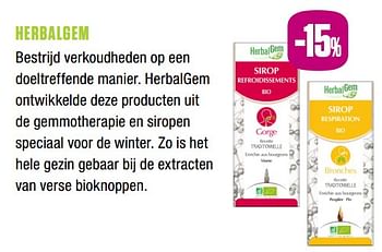 Promoties -15% herbalgem - HerbalGem - Geldig van 25/11/2018 tot 31/01/2019 bij Medi-Market