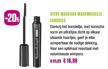 Promoties Vitry mascara mademoiselle longcils - Vitry - Geldig van 25/11/2018 tot 31/01/2019 bij Medi-Market