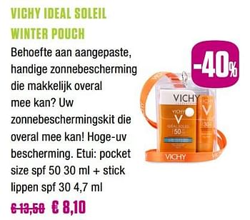 Promoties Vichy ideal soleil winter pouch - Vichy - Geldig van 25/11/2018 tot 31/01/2019 bij Medi-Market