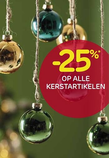 Promoties -25% op alle kerstartikelen - Huismerk - BricoPlanit - Geldig van 28/11/2018 tot 03/12/2018 bij BricoPlanit