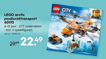 Promoties Lego arctic poolluchttransport 60193 - Lego - Geldig van 12/11/2018 tot 09/12/2018 bij Blokker