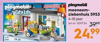 Promoties Meeneemziekenhuis 5953 - Playmobil - Geldig van 12/11/2018 tot 09/12/2018 bij Blokker