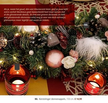 Promoties Kerstslinger dennenappels - Huismerk - Ava - Geldig van 20/11/2018 tot 31/12/2018 bij Ava
