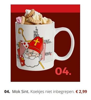Promoties Mok sint. koekjes niet inbegrepen - Huismerk - Ava - Geldig van 20/11/2018 tot 31/12/2018 bij Ava