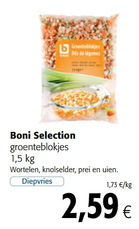 Boni Boni Selection Groenteblokjes Promotie Bij Colruyt