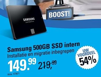 Promoties Samsung 500gb ssd intern - Samsung - Geldig van 22/11/2018 tot 26/11/2018 bij Auva