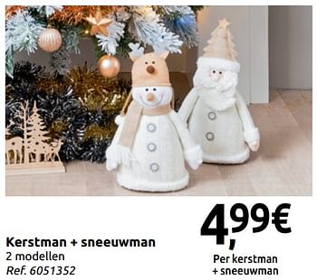 Promoties Kerstman + sneeuwman - Huismerk - Carrefour  - Geldig van 24/11/2018 tot 31/12/2018 bij Carrefour