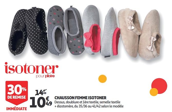 chausson isotoner homme auchan