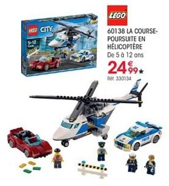 Promotions 60138 la coursepoursuite en hélicoptère - Lego - Valide de 01/10/2018 à 31/12/2018 chez Oxybul