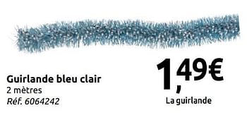 Promotions Guirlande bleu clair - Produit maison - Carrefour  - Valide de 24/11/2018 à 31/12/2018 chez Carrefour