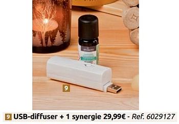 Promoties Usb-diffuser + 1 synergie - Huismerk - Carrefour  - Geldig van 24/11/2018 tot 31/12/2018 bij Carrefour