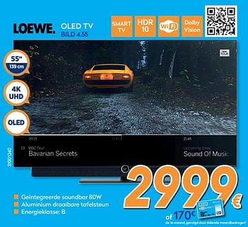 Promoties Loewe oled tv bild 4.55 - Loewe - Geldig van 28/11/2018 tot 28/12/2018 bij Krefel