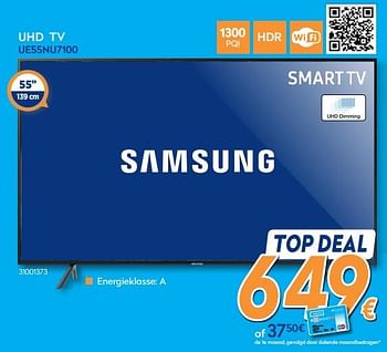 Promoties Samsung uhd tv ue55nu7100 - Samsung - Geldig van 28/11/2018 tot 28/12/2018 bij Krefel