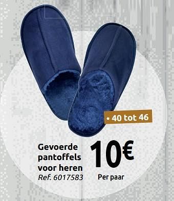 Promoties Gevoerde pantoffels voor heren - Huismerk - Carrefour  - Geldig van 24/11/2018 tot 31/12/2018 bij Carrefour