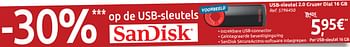 Promotions Sandisk usb-sleutel 2.0 cruzer dial 16 gb - Sandisk - Valide de 24/11/2018 à 31/12/2018 chez Carrefour