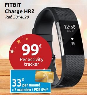 Promoties Fitbit charge hr2 - Fitbit - Geldig van 24/11/2018 tot 31/12/2018 bij Carrefour