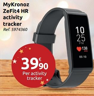 Promoties Mykronoz zefit4 hr activity tracker - MyKronoz - Geldig van 24/11/2018 tot 31/12/2018 bij Carrefour