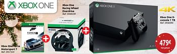 Promoties Xbox one xconsole 1 tb + xbox one forza motorsport 7 + xbox one racing wheel overdrive - Microsoft - Geldig van 24/11/2018 tot 31/12/2018 bij Carrefour