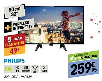 Promoties Philips led tv 32phs530 - Philips - Geldig van 28/11/2018 tot 11/12/2018 bij Electro Depot