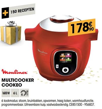 Promoties Moulinex multicooker cookeo ce851500 - Moulinex - Geldig van 28/11/2018 tot 11/12/2018 bij Electro Depot