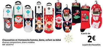 Promotions Chaussettes et homesocks homme, dame, enfant ou bébé - Tex - Valide de 24/11/2018 à 31/12/2018 chez Carrefour