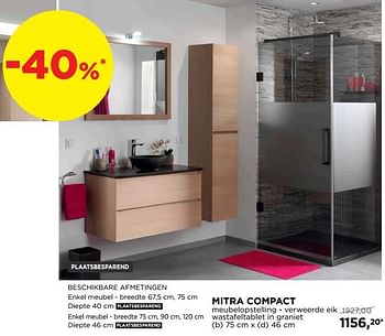 Promotions Mitra compact meubelopstelling - verweerde eik - Balmani - Valide de 02/12/2018 à 26/12/2018 chez X2O