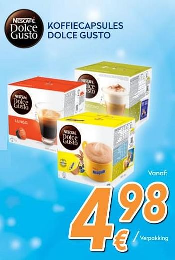 Promoties Koffiecapsules dolce gusto - Nescafe - Geldig van 03/12/2018 tot 31/12/2018 bij Krefel