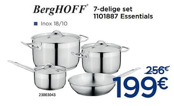 Promoties 7-delige set 1101887 essentials - BergHoff - Geldig van 03/12/2018 tot 31/12/2018 bij Krefel