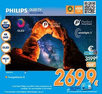 Promoties Philips oled tv 65oled803 - Philips - Geldig van 03/12/2018 tot 31/12/2018 bij Krefel