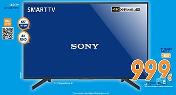 Promoties Sony led tv kd-65xf7096 - Sony - Geldig van 03/12/2018 tot 31/12/2018 bij Krefel