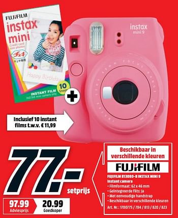 Fujifilm b13080-b mini 9 instant - bij Media Markt