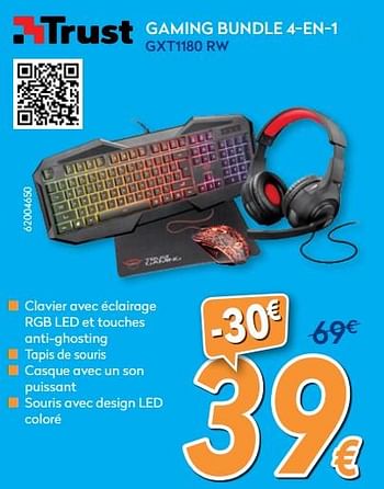 Promotions Trust gaming bundle 4-in-1 gxt1180 rw - Trust - Valide de 28/11/2018 à 28/12/2018 chez Krefel