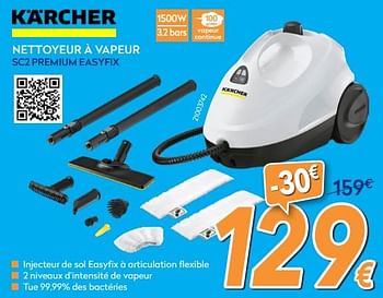Promoties Kärcher nettoyeur à vapeur sc2 premium easyfix - Kärcher - Geldig van 28/11/2018 tot 28/12/2018 bij Krefel