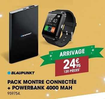 Promotions Blaupunkt pack montre connectée + powerbank 4000 mah - Blaupunkt - Valide de 28/11/2018 à 11/12/2018 chez Electro Depot
