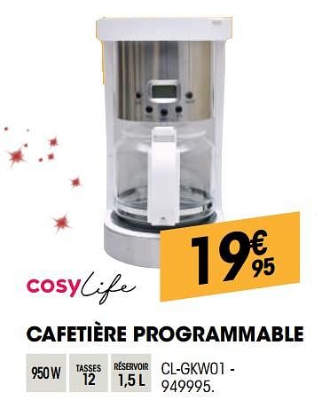 Cosylife Cosylife Cafetière Programmable Cl-gkw01 - En Promotion Chez ...