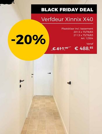 Promoties Verfdeur xinnix x40 - Xinnix - Geldig van 23/11/2018 tot 02/12/2018 bij Woodtex