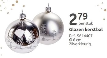 Promoties Glazen kerstbal - Huismerk - Brico - Geldig van 28/11/2018 tot 24/12/2018 bij Brico