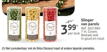 Promoties Slinger van parels - Huismerk - Brico - Geldig van 28/11/2018 tot 24/12/2018 bij Brico