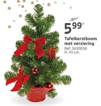 Promoties Tafelkerstboom met versiering - Huismerk - Brico - Geldig van 28/11/2018 tot 24/12/2018 bij Brico
