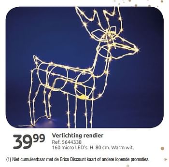 Promoties Verlichting rendier - Huismerk - Brico - Geldig van 28/11/2018 tot 24/12/2018 bij Brico