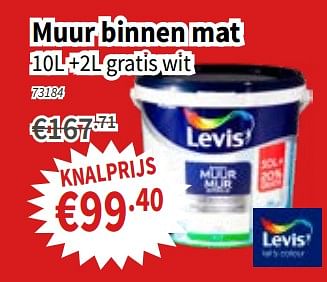 Promoties Muur binnen mat - Levis - Geldig van 22/11/2018 tot 05/12/2018 bij Cevo Market