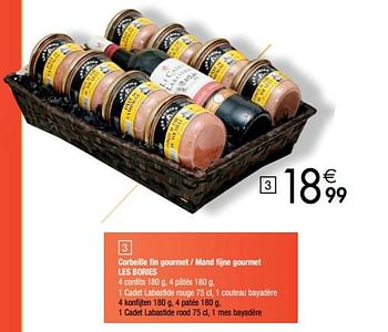 Promoties Corbeille fin gourmet - mand fijne gourmet les bories - Les Bories - Geldig van 27/11/2018 tot 24/12/2018 bij Cora