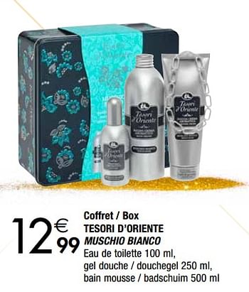 Promoties Coffret - box tesori d`oriente muschio bianco - Muschio Bianco - Geldig van 27/11/2018 tot 24/12/2018 bij Cora