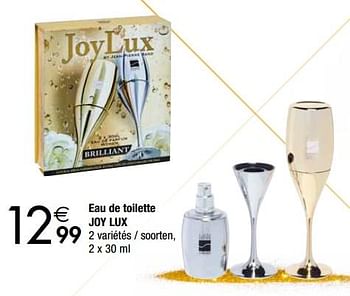 Promoties Eau de toilette joy lux - Joy Lux - Geldig van 27/11/2018 tot 24/12/2018 bij Cora
