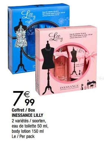 Promotions Coffret - box inessance lilly - Inessance Lilly - Valide de 27/11/2018 à 24/12/2018 chez Cora