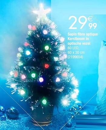 Promotions Sapin fibre optique kerstboom in optische vezel - Produit maison - Cora - Valide de 27/11/2018 à 24/12/2018 chez Cora