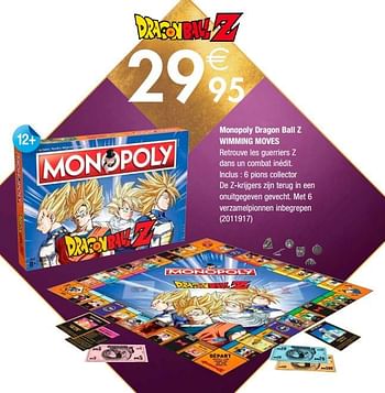 Promoties Monopoly dragon ball z wimming moves - Hasbro - Geldig van 27/11/2018 tot 24/12/2018 bij Cora