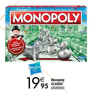 Promoties Monopoly classic - Hasbro - Geldig van 27/11/2018 tot 24/12/2018 bij Cora