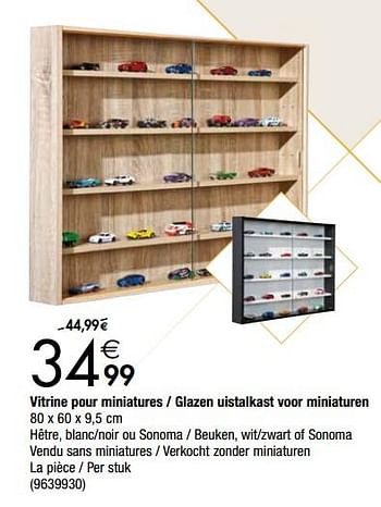 Promotions Vitrine pour miniatures - glazen uitstalkast voor miniaturen - Produit maison - Cora - Valide de 27/11/2018 à 24/12/2018 chez Cora